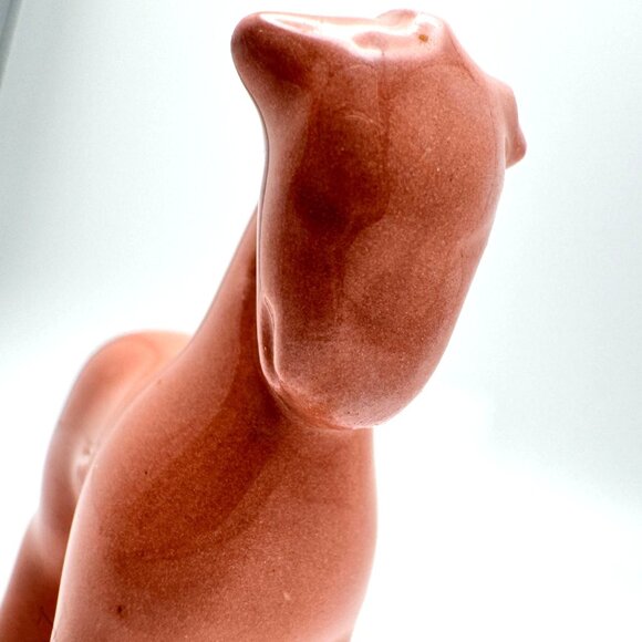 Vtg Mid-Century 40s Brush McCoy Horse Of Troy Trojan Pottery Figurine Pink Pony - Picture 8 of 10